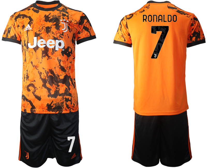 Men 2020-2021 club Juventus Second away #7 orange Soccer Jerseys